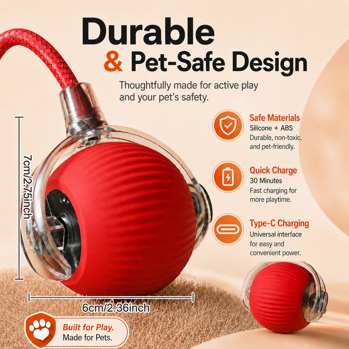 Zoomie Interactive Rolling Ball